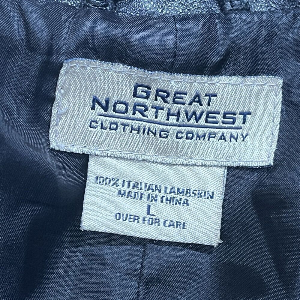 GREAT NORTHWEST VTG Italian Lambskin Leather Jacket‎ Womens Large 90s - Picture 5 of 12